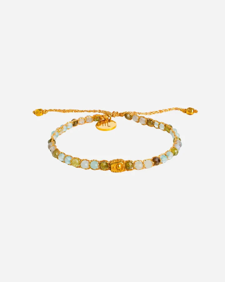 Scorpio Crystal Zodiac Gemstone Bracelet - Gold Nusands
