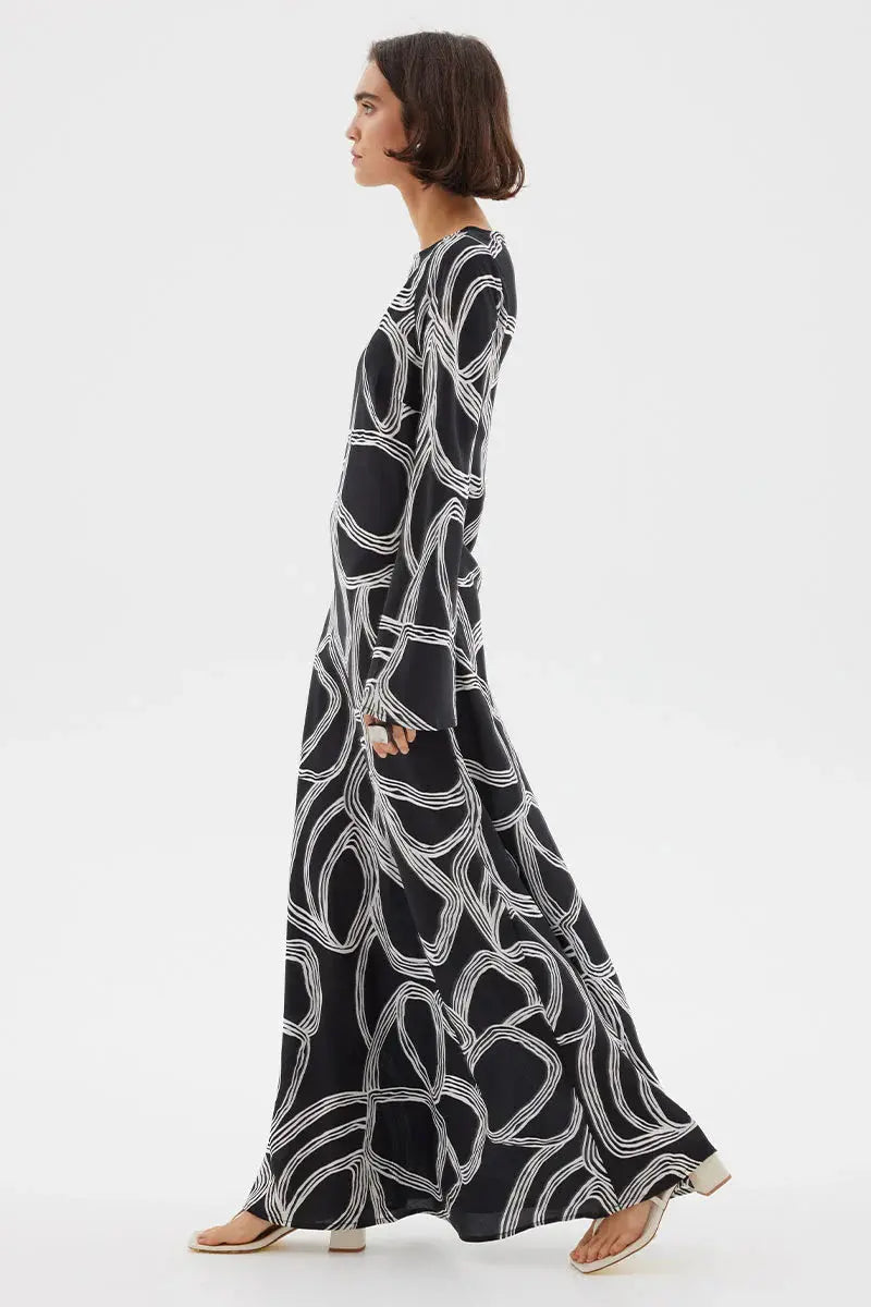 Sgraffito Bias Maxi Dress Sovere