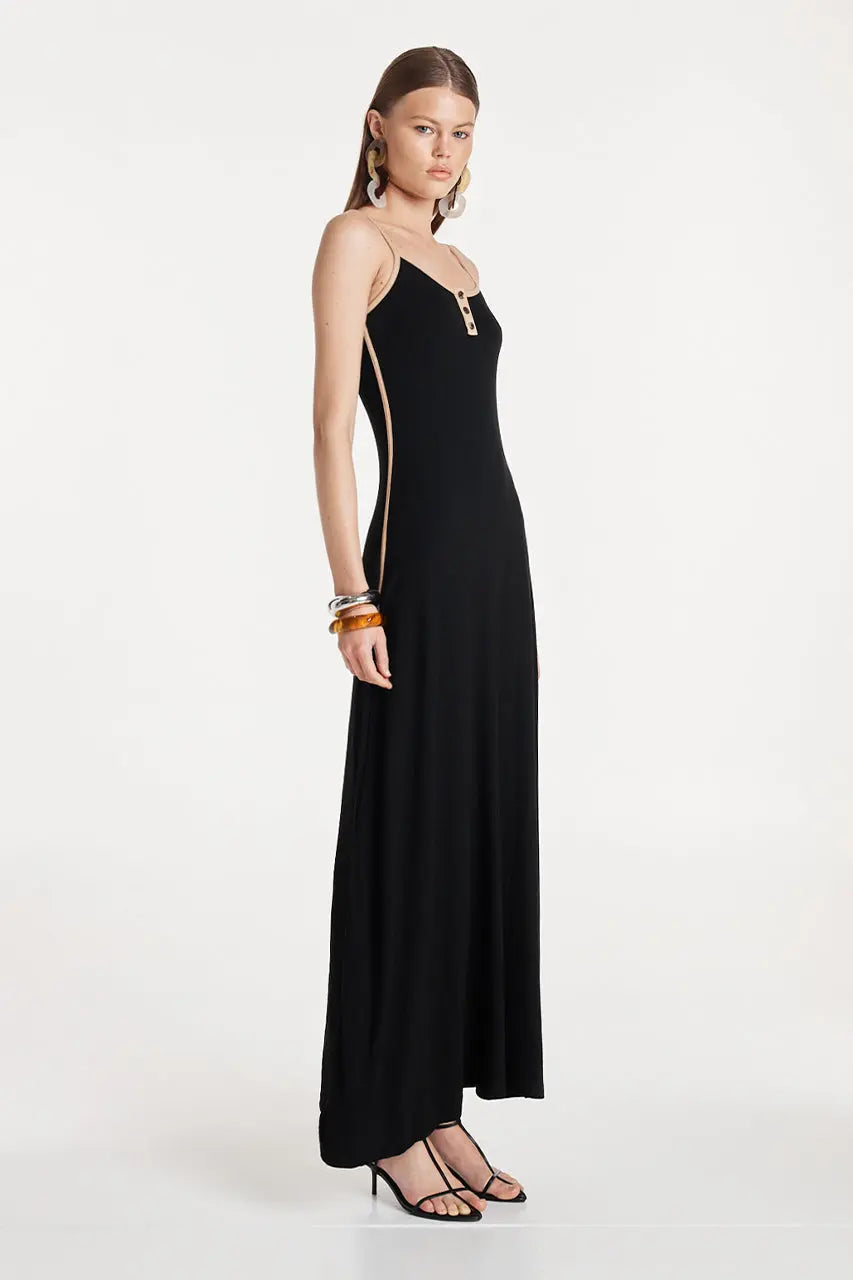 Simone Maxi Dress - Black Madison