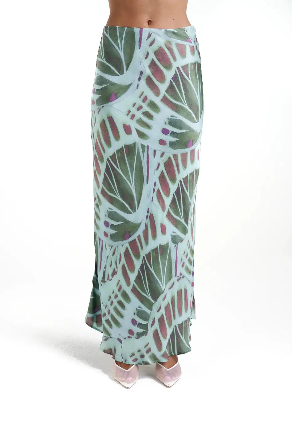 Slip Skirt - Viceroy Summi Summi front close up at cloth in brick