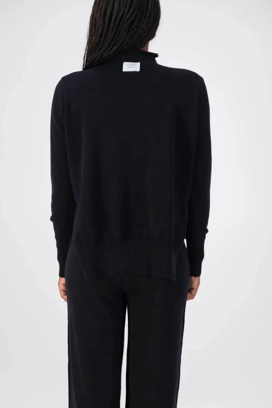 Sorrento Knit Jumper Black Jasmine Alexa