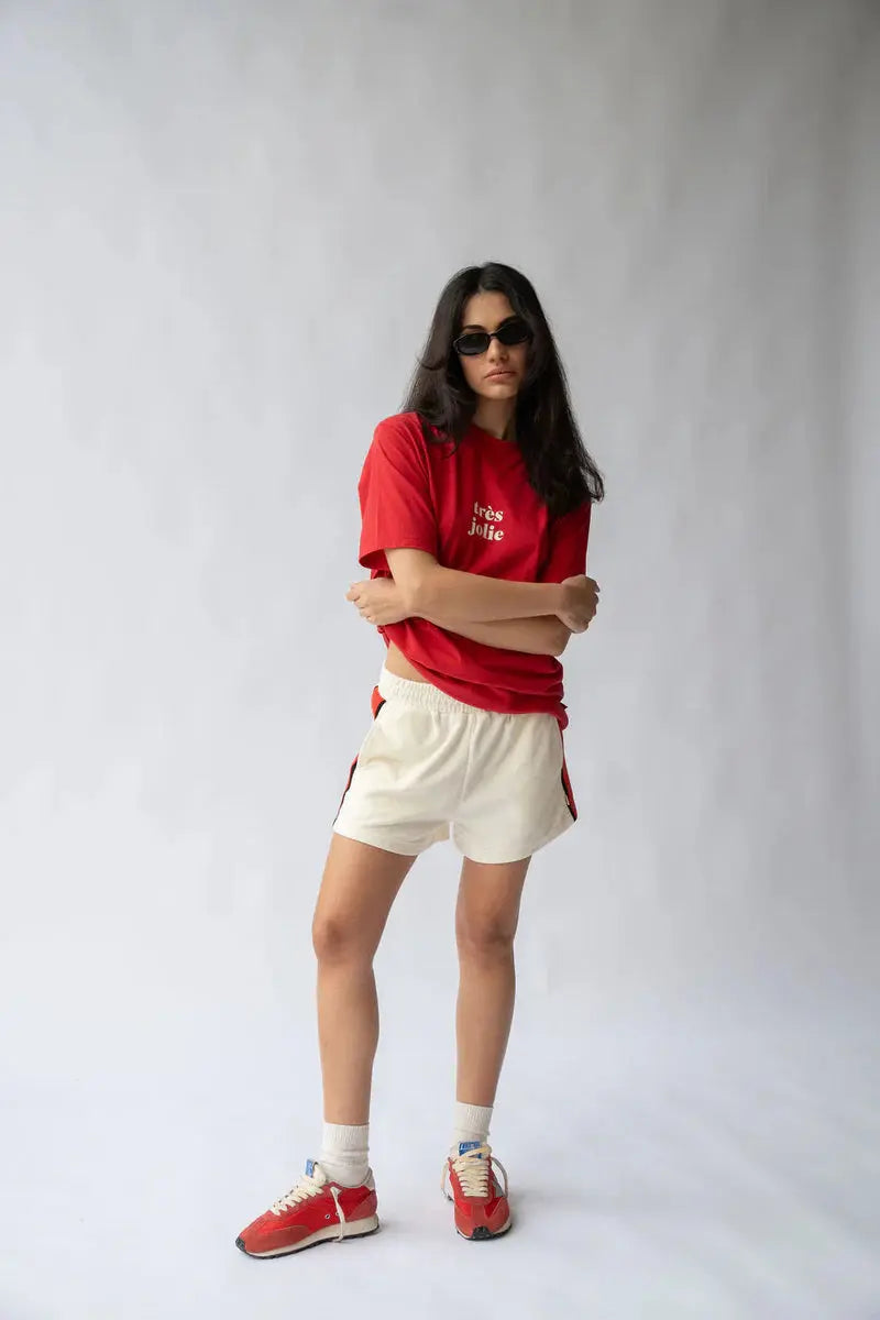 Front View Sportif Short - Coconut Araminta James