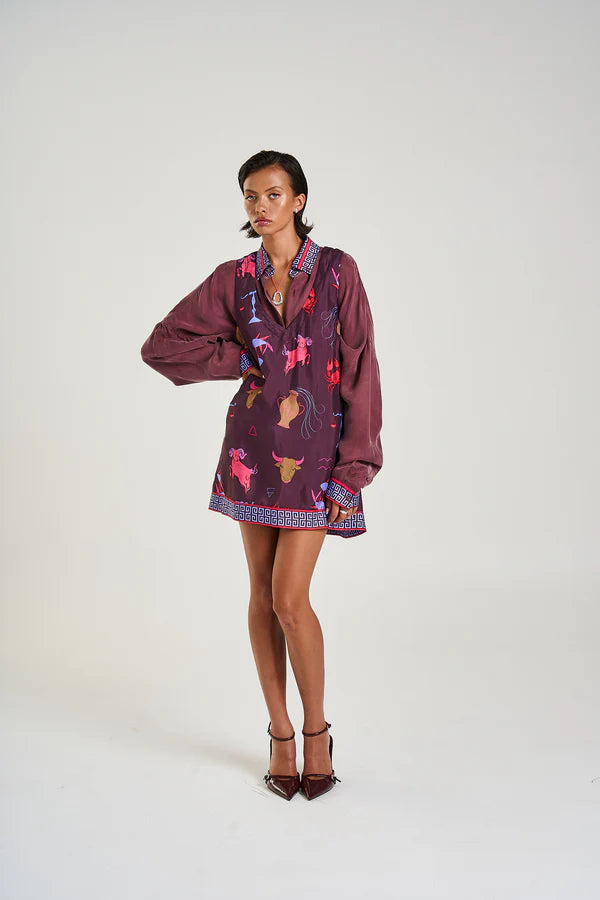 V-Neck Shift Dress - Zodiac Summi Summi