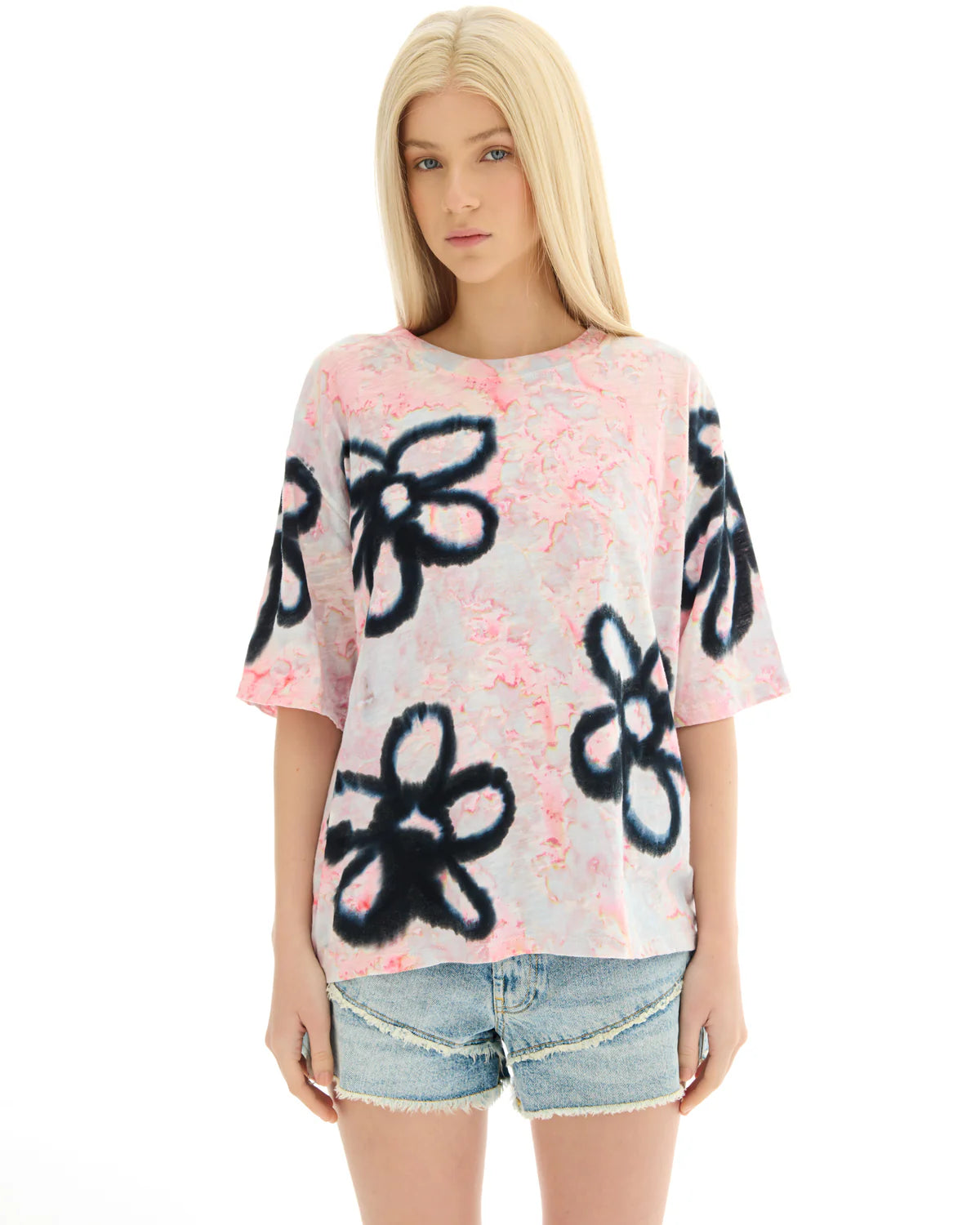 Hand Sprayed Flower Street Tee The Tales