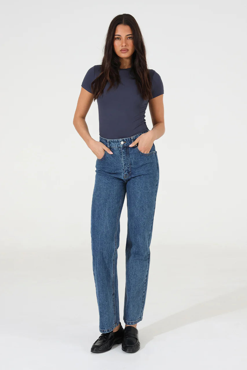 Tammy Baby Tee - Navy Madison