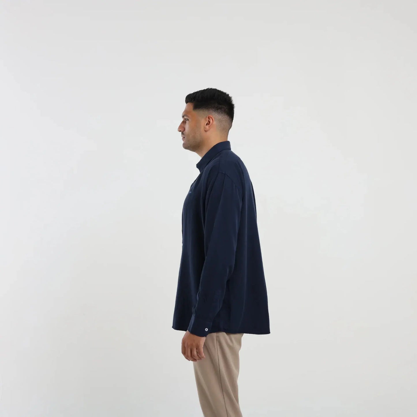 Tencel Long Sleeve Shirt - Navy Vons Collective