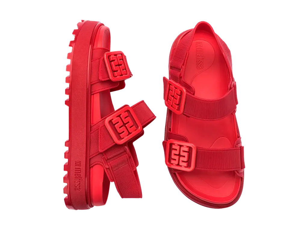 Melissa Towny Sandal Red Birds Eye View
