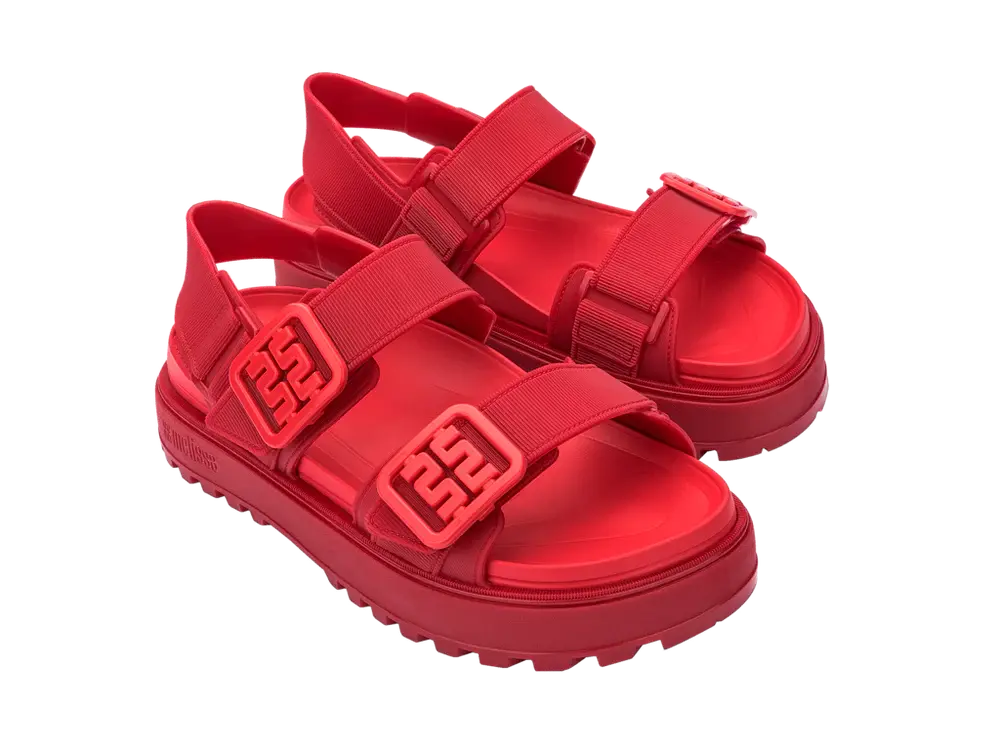 Melissa Towny Platform Sandal red Side View