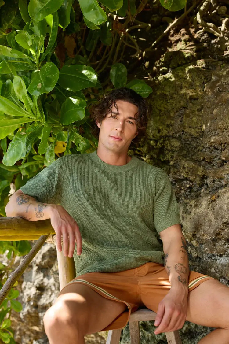 Tropicale Knit Tee - Pistachio By Odet