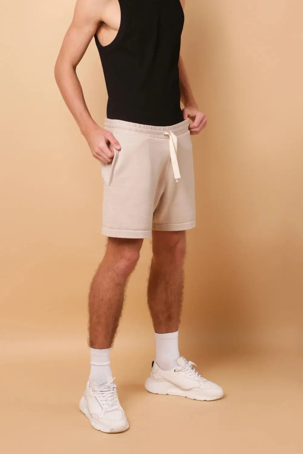 Tyson Knit Short Beige Kore Studios