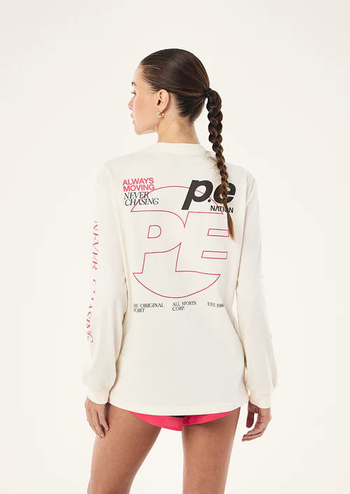 Voltage Long Sleeve Tee - Whisper White P.E Nation