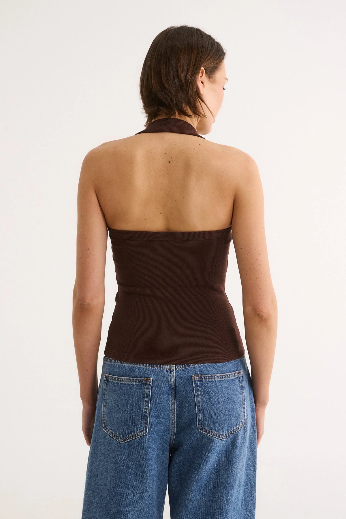 Harmony Halter Tank - Cocoa Primi