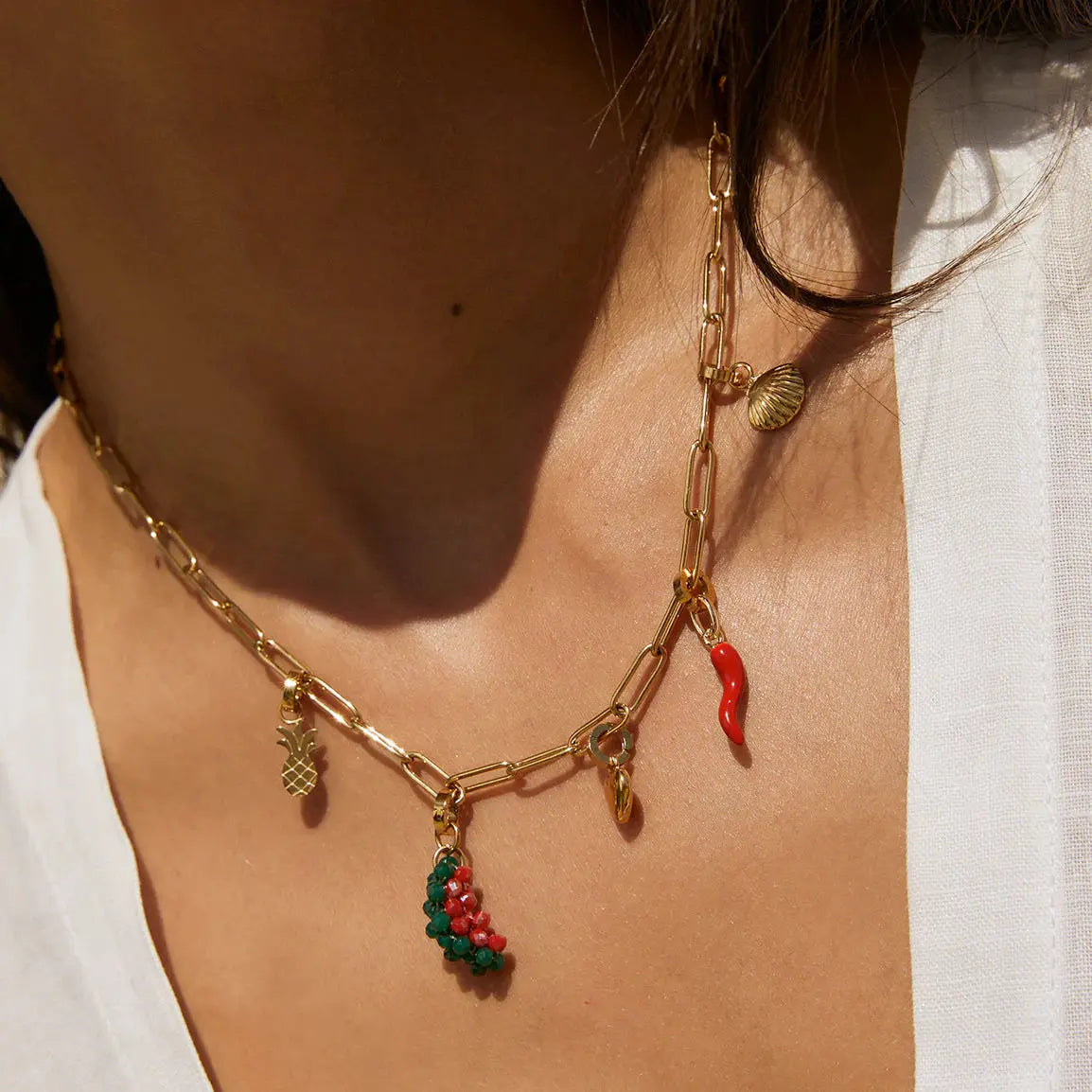 Watermelon Beaded Charm Arms of Eve