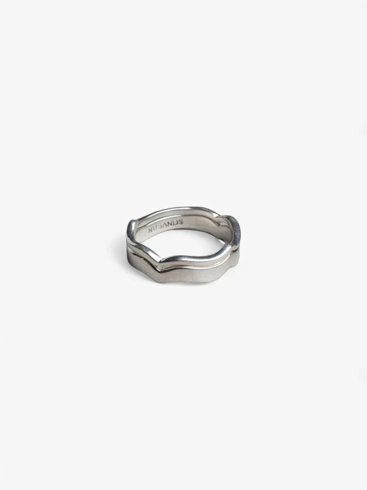 Wave Ring Set - Sterling Silver Nusands