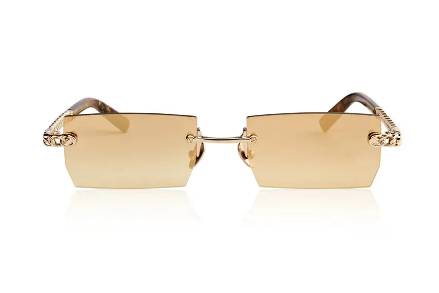 Woo Chains Sunglasses - Gold Oscar and Frank