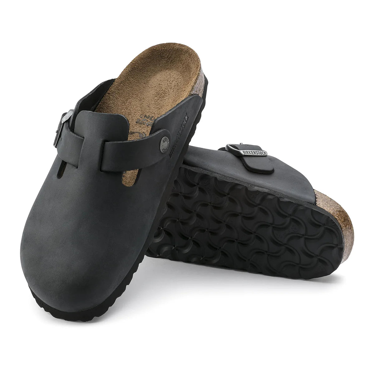 Boston - Black Oiled Leather Birkenstock