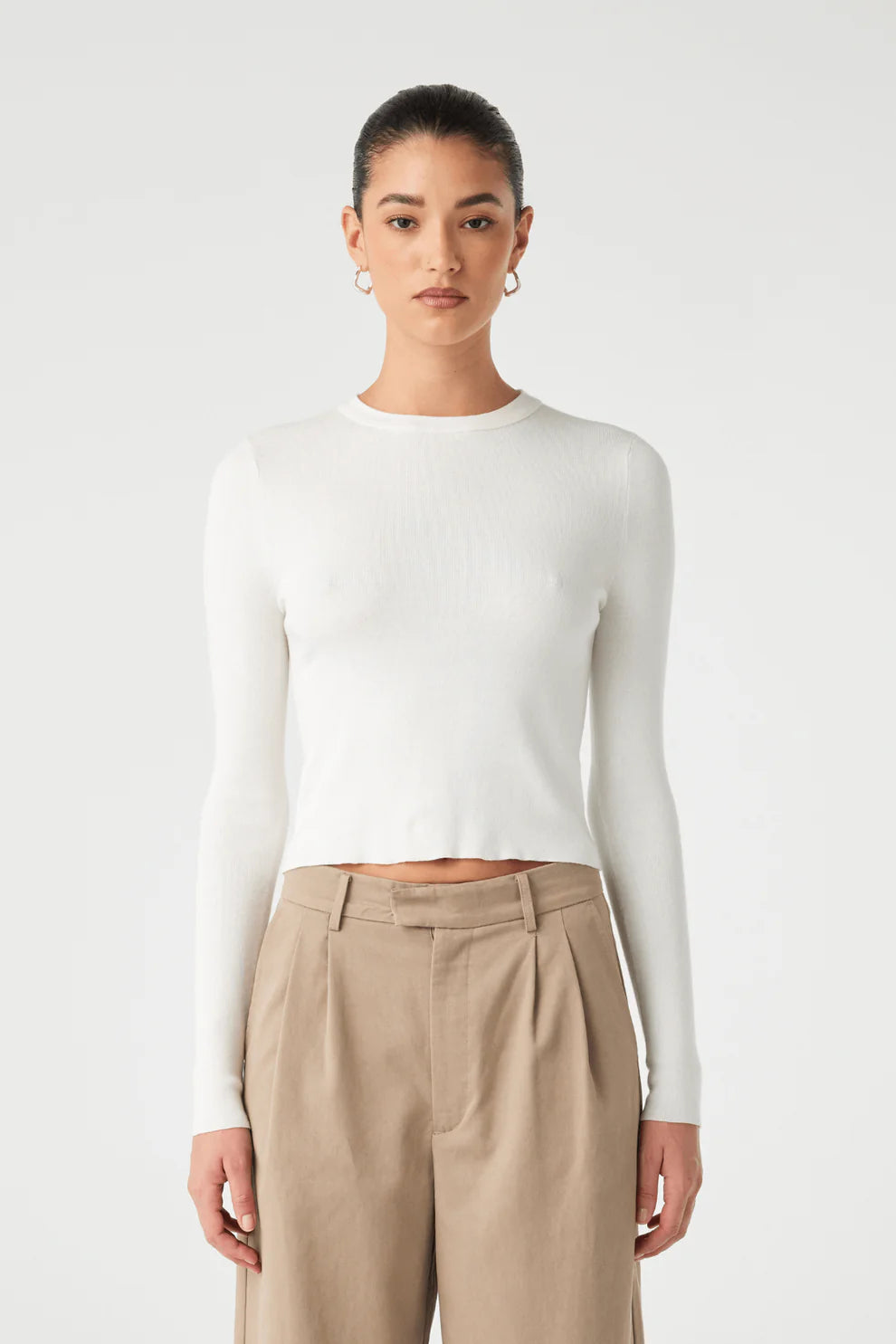 Maggie Longsleeve Tshirt - Cream Arcaa