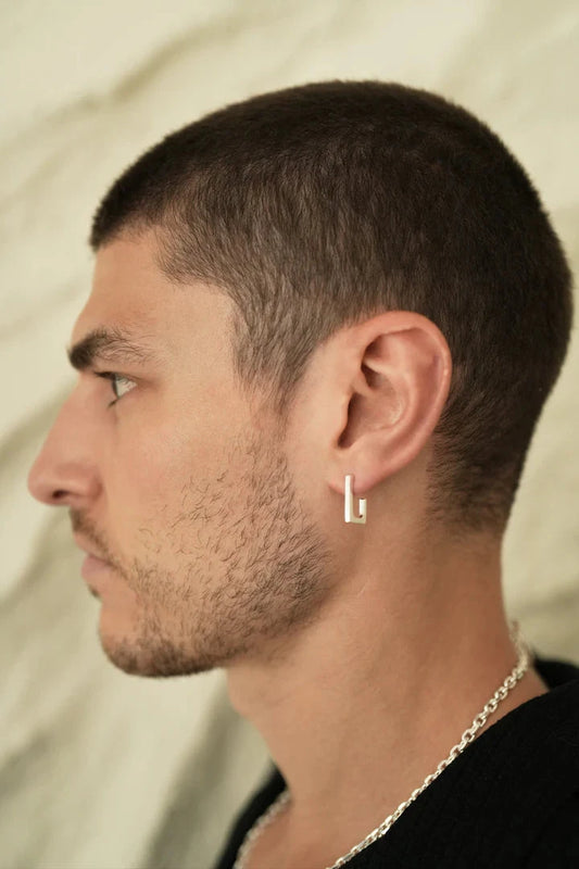 Rectangle Earrings - Sterling Silver Nusands