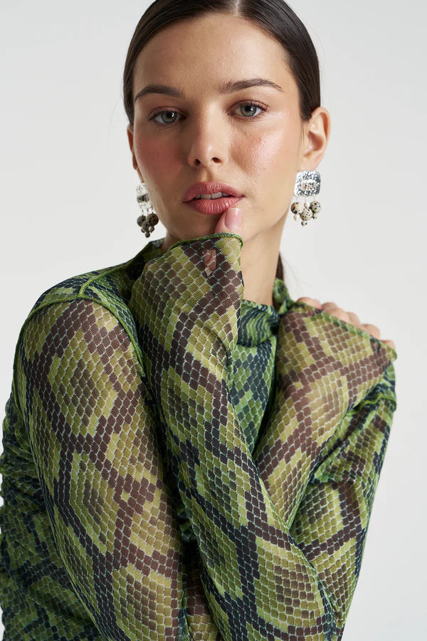 Mesh LS Rouched Skivvy - Viper Summi Summi