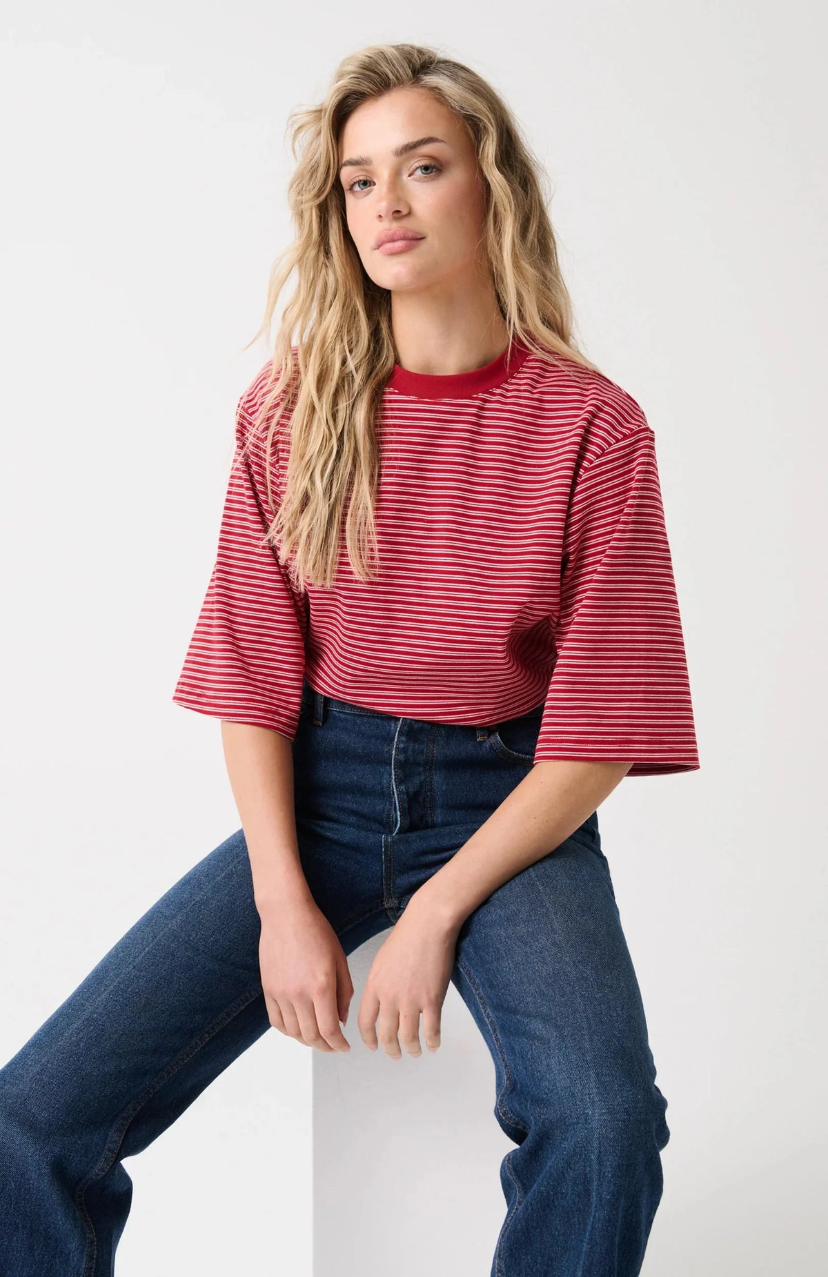 Hallie Tee - Red Stripe Cartel and Willow