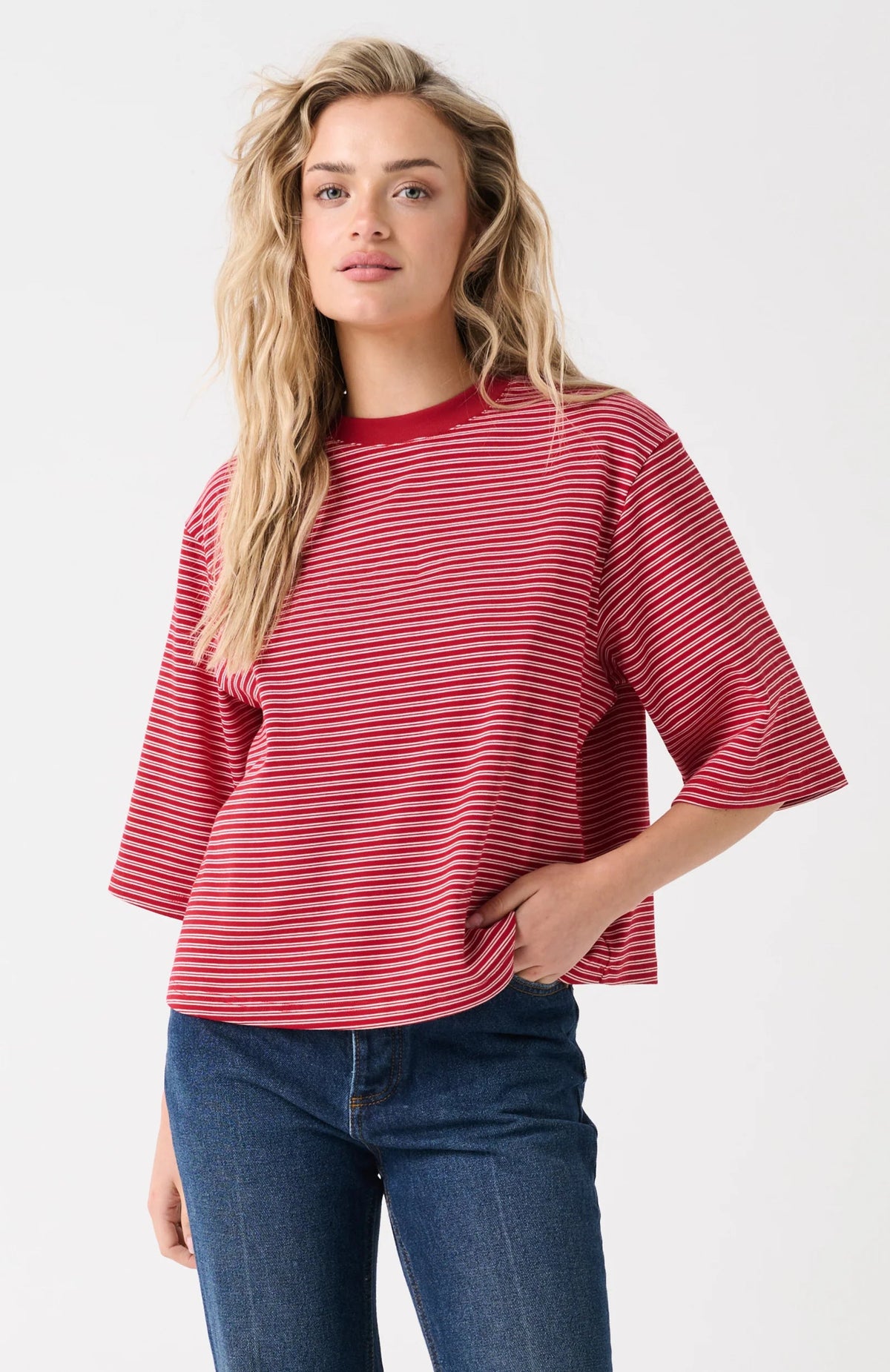 Hallie Tee - Red Stripe Cartel and Willow