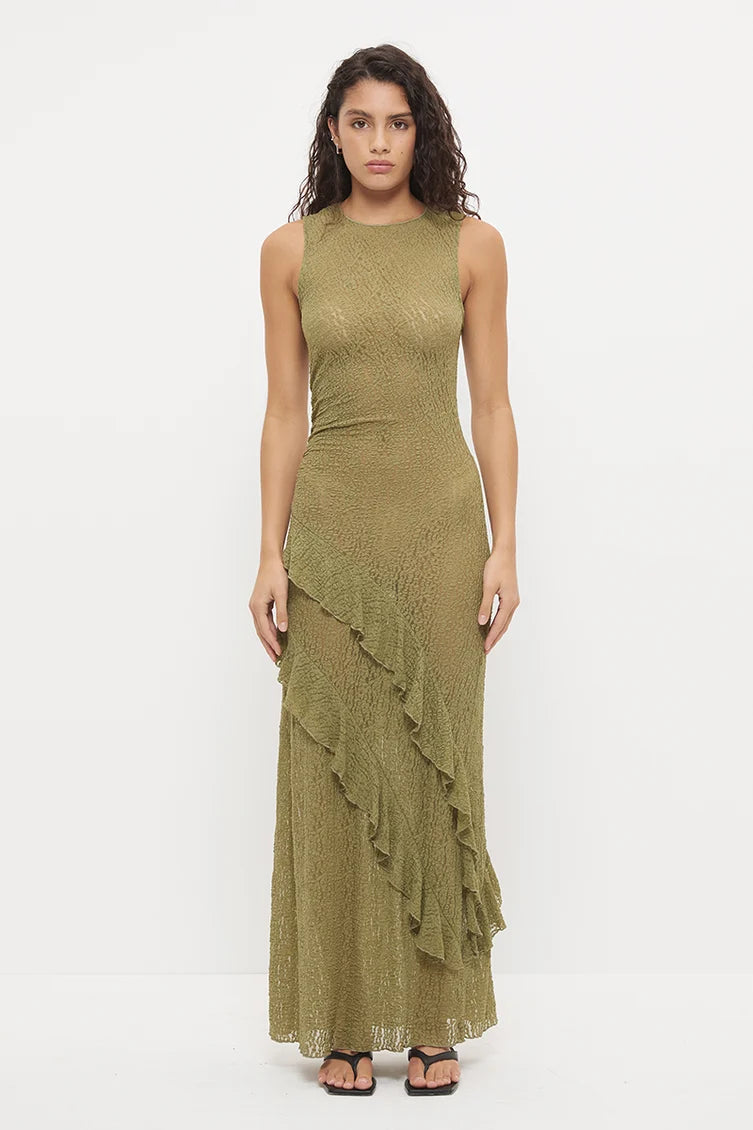 Kira Lace Dress - Khaki Mon Renn