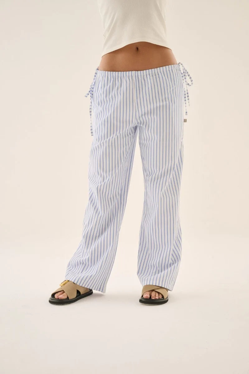 AJ Stripe Pant - Sky Blue Araminta James