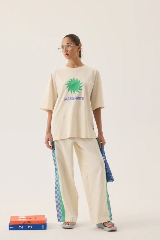 Margarita Oversized Tee - Natural Araminta James