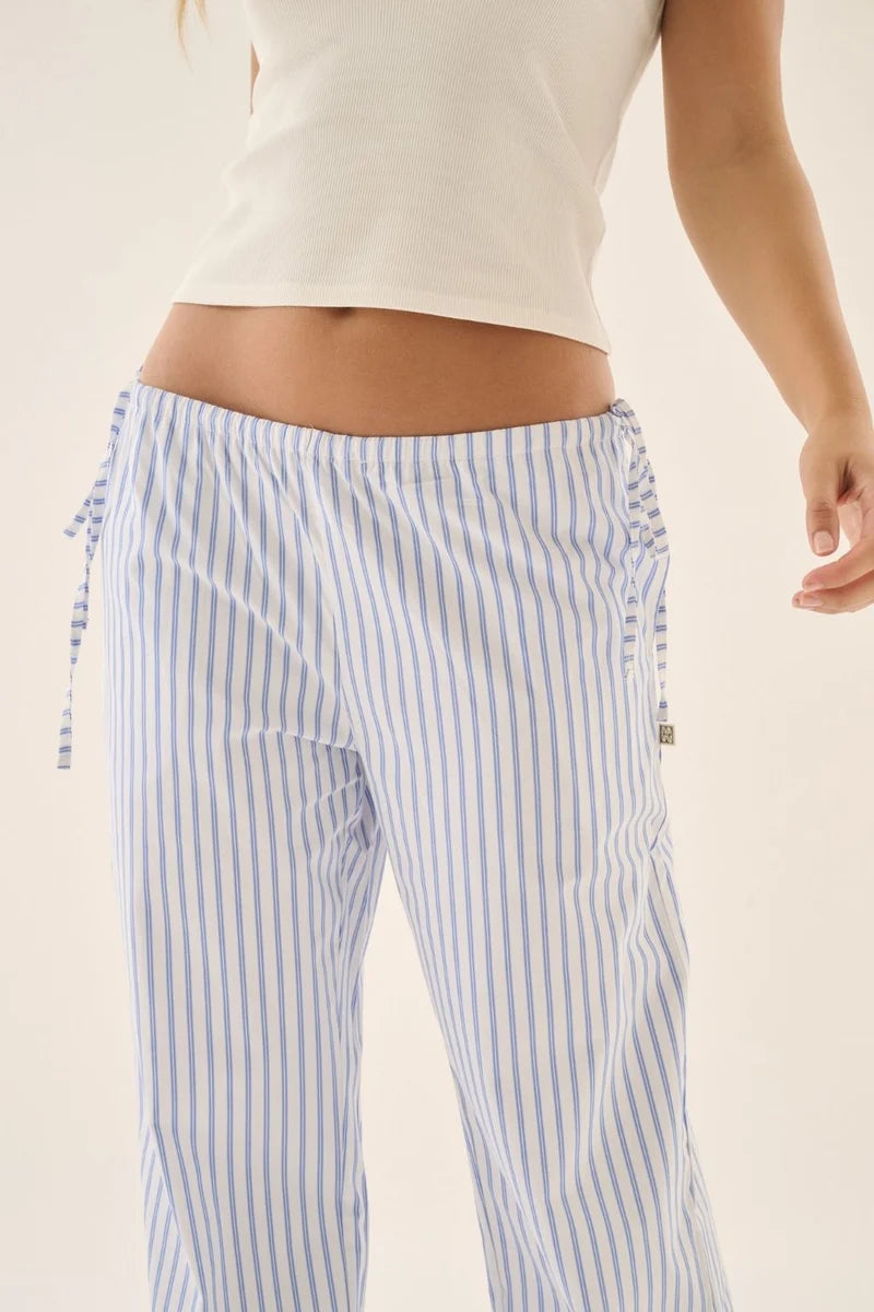 AJ Stripe Pant - Sky Blue Araminta James