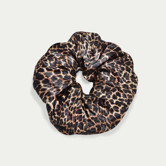 Silk Scrunchie - Leopard Kitty Paloma