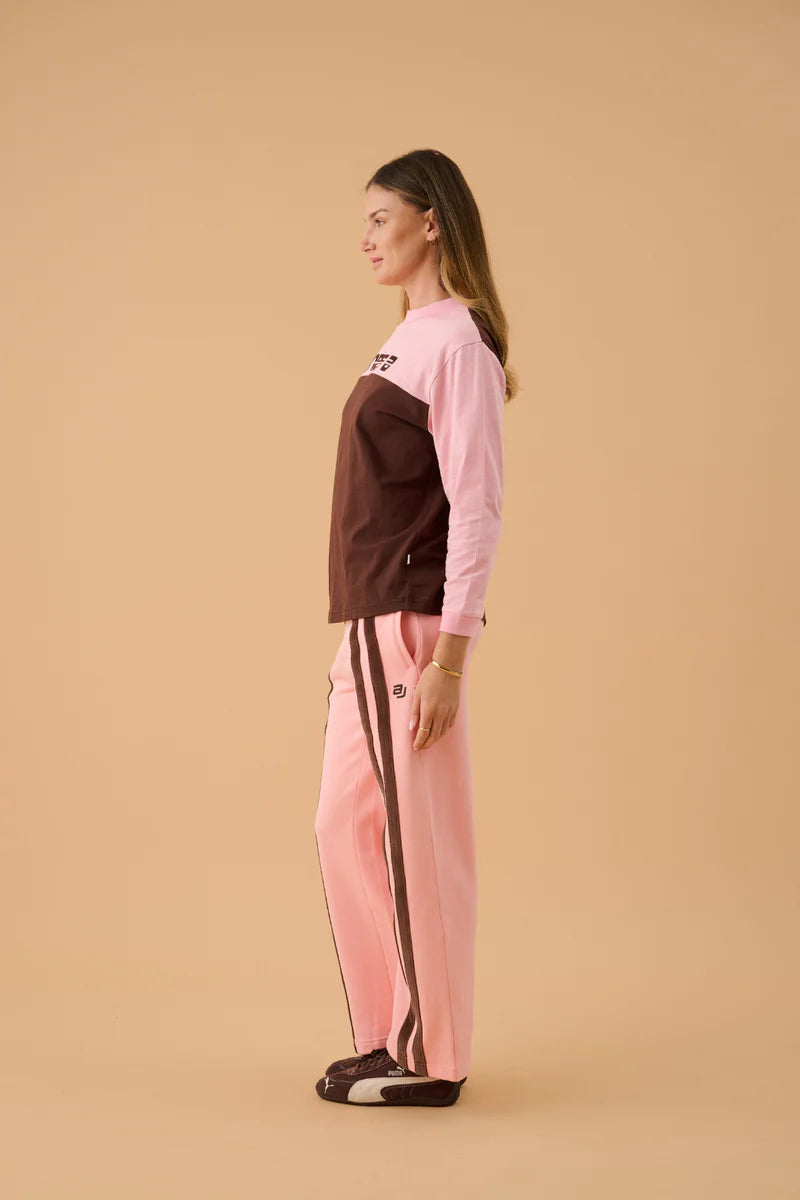 James Splice Long Sleeve Tee - Rose Araminta James