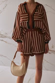Trista Shorts - Cherrywood Stripe Sancia