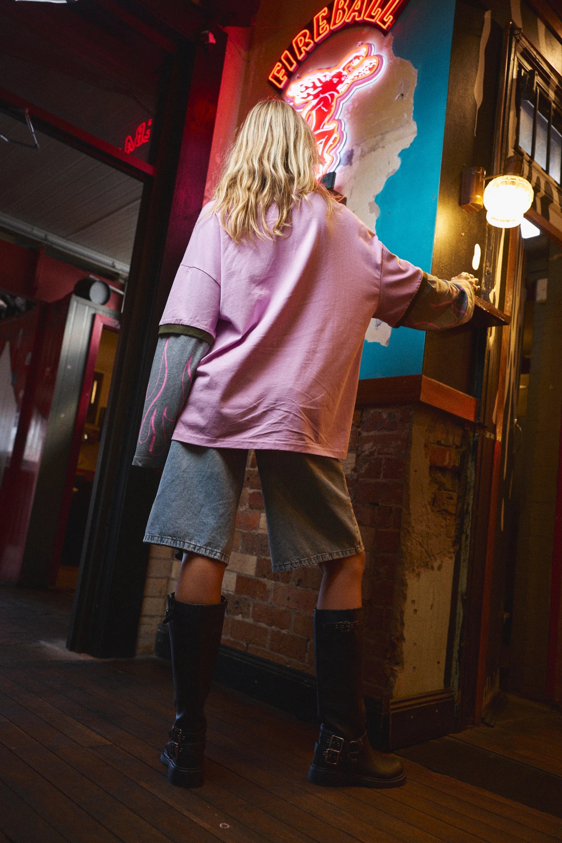 Love Sick Layered Tee - Wisteria Only Lovers Left