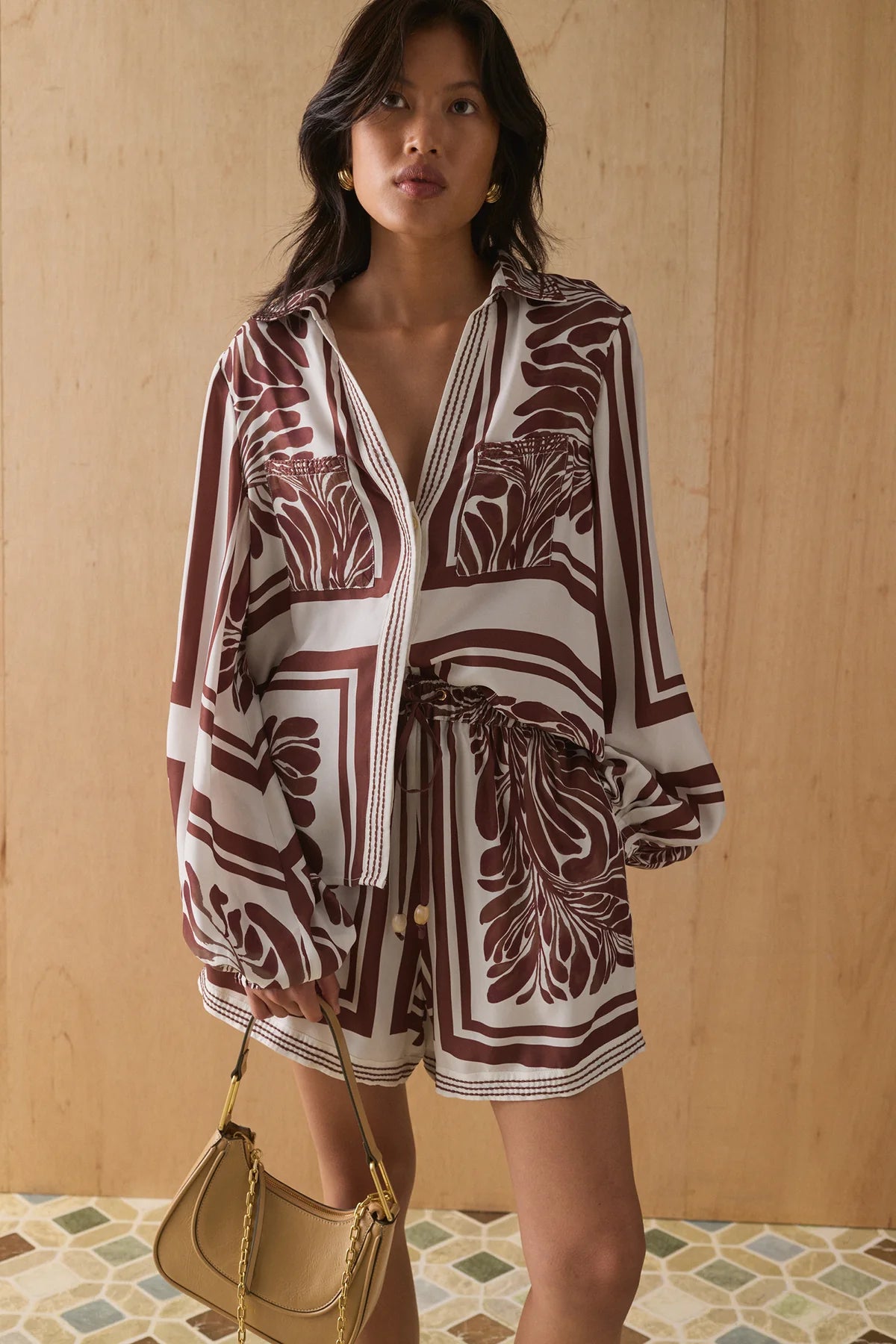 Sabrina Shirt - Lucena Print