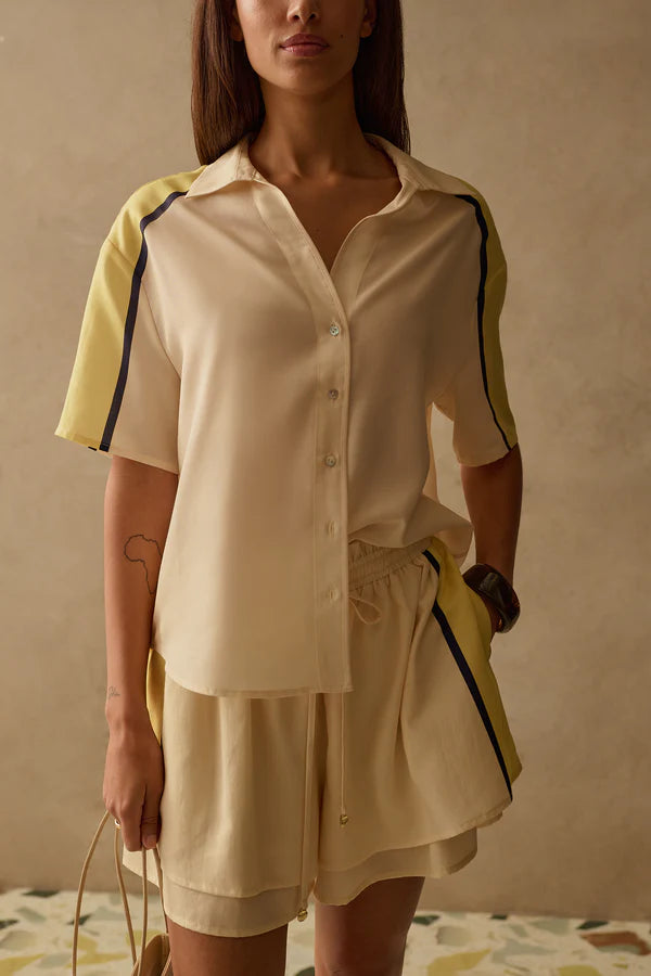 Blaise Shirt - Canary Stripe Sancia