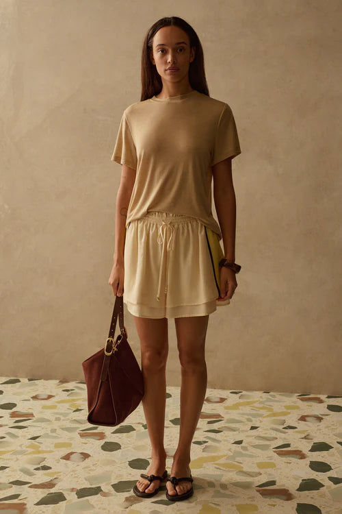 Asha Shorts - Canary Stripe Sancia