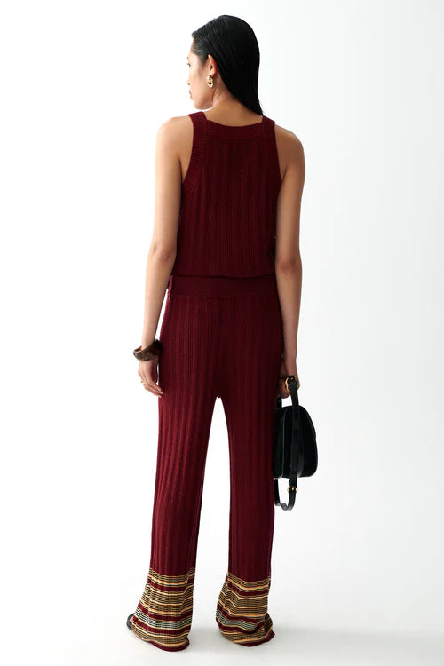 Fredrika Pants - Bordeaux Stripes Sancia