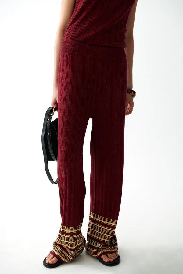 Fredrika Pants - Bordeaux Stripes Sancia