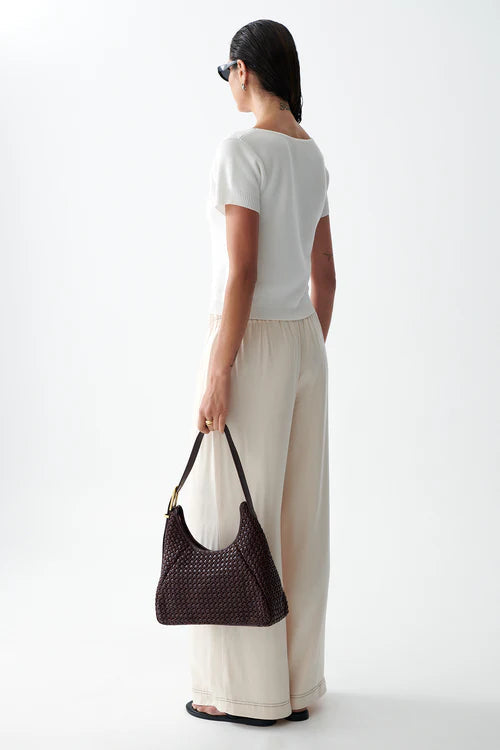 Emi Knit Tee - White Sancia