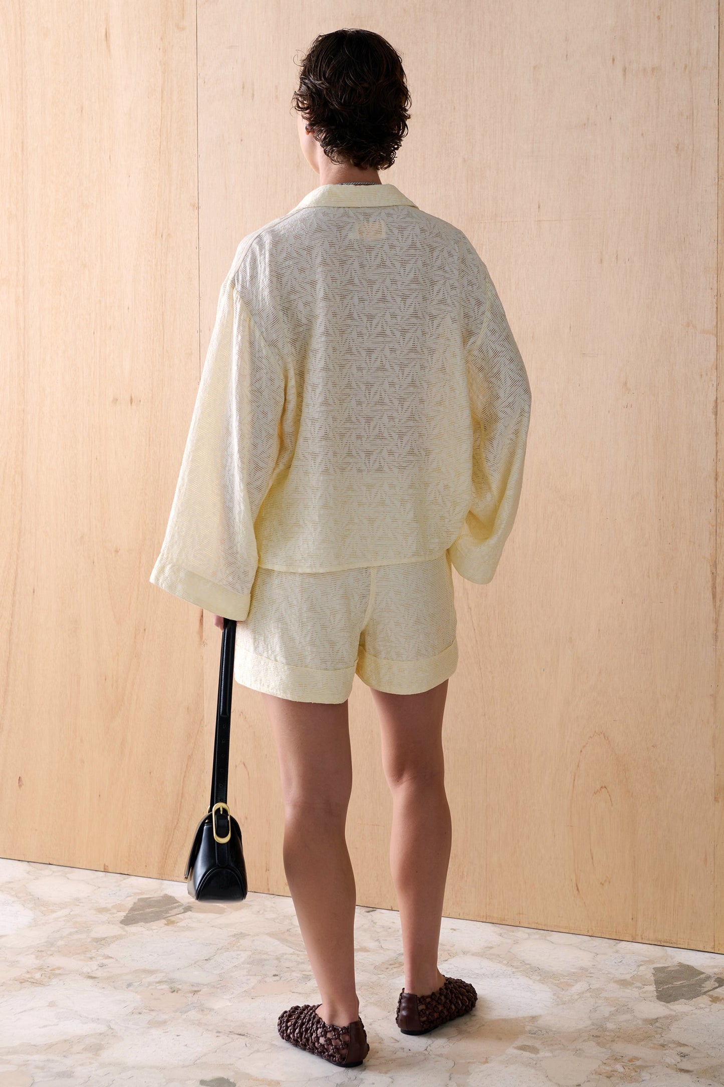 Kyla Shirt - Creme Jacquard Sancia
