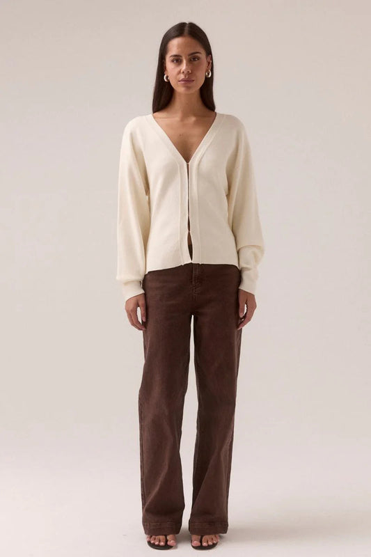 Sentiment Knit Cardi - Chalk Sovere