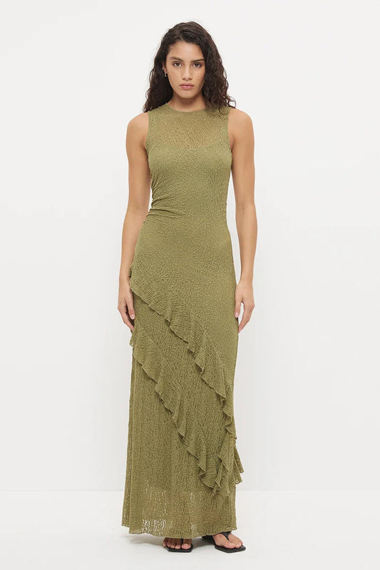 Kira Lace Dress - Khaki Mon Renn