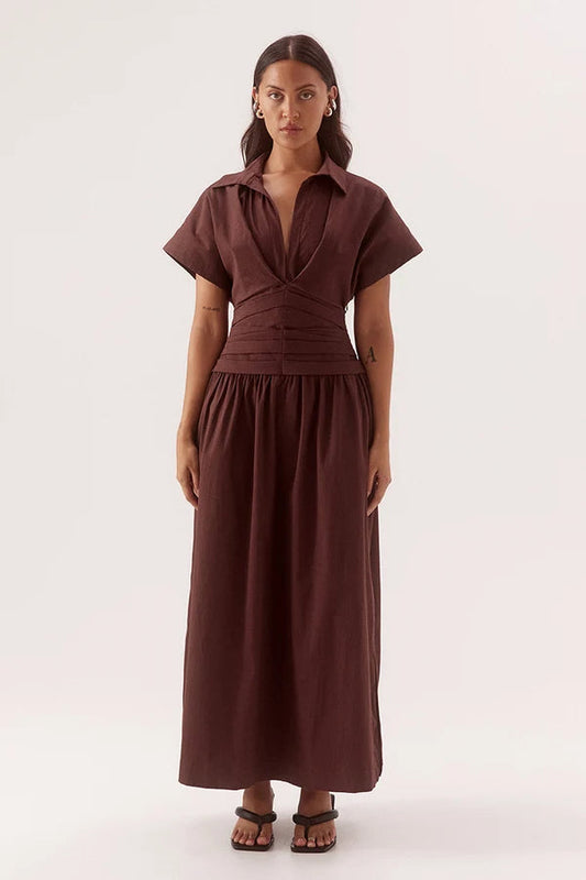 Lyra Dress - Chocolate Sovere