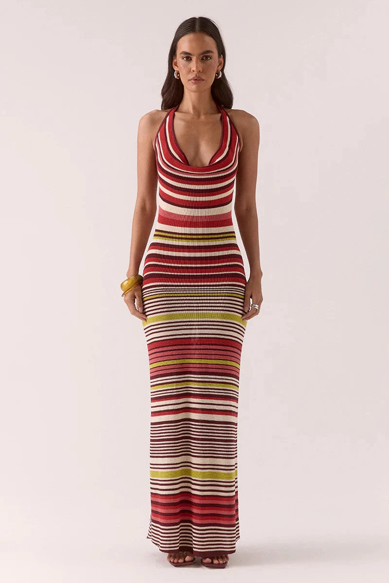 Pandora Knit Dress - Stripe Sovere