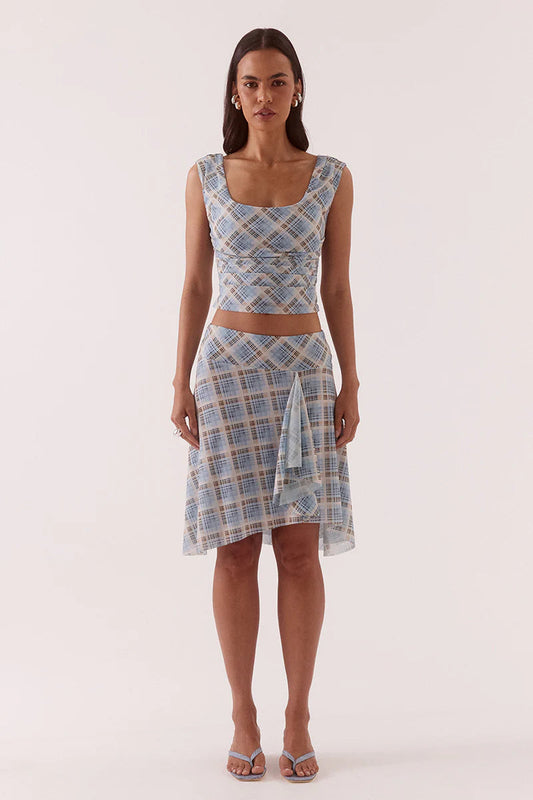 Novalyn Plaid Top - Check Sovere