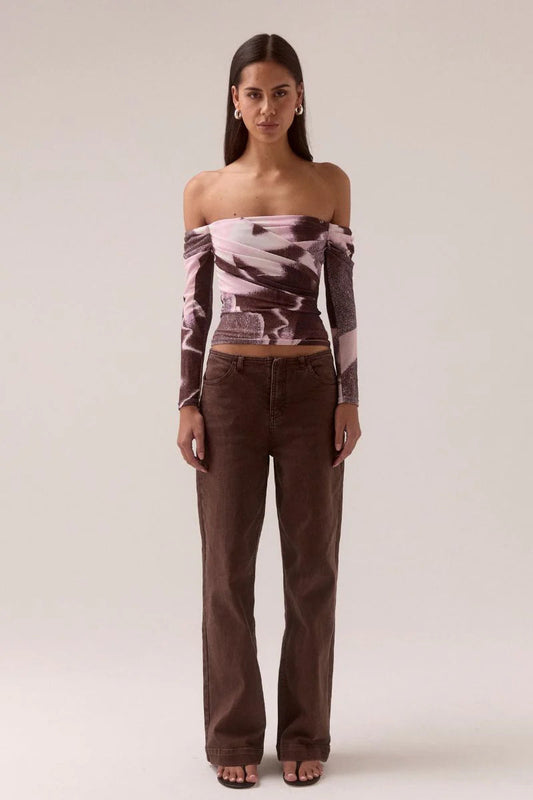 Afterlight Long-Sleeve Top - Raisin Sovere