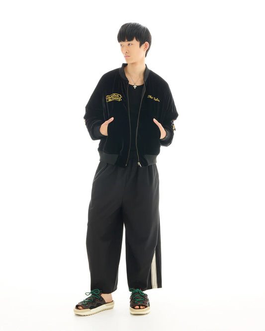Tokyo Dragon Embroidered Velvet Bomber Jacket The Tales