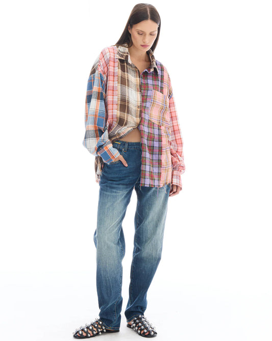 Patchwork Check Flannel Shirt - Multi The Tales