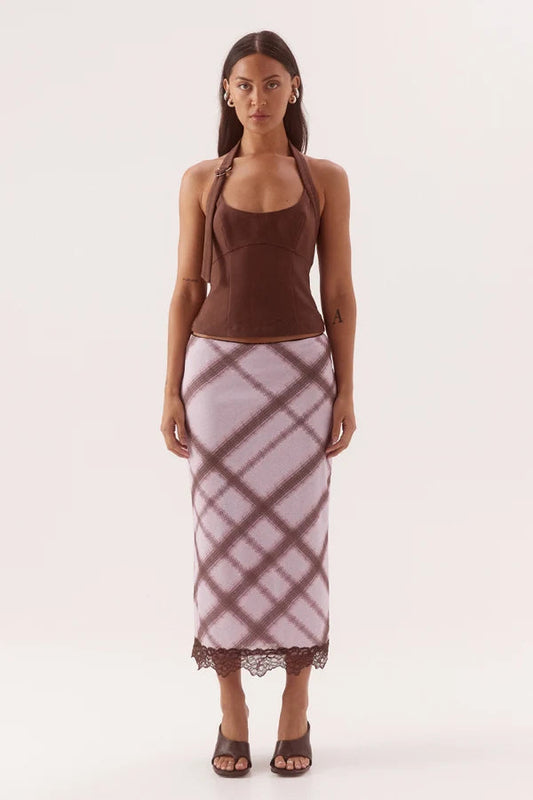 Ashti Slip Skirt - Plaid Sovere