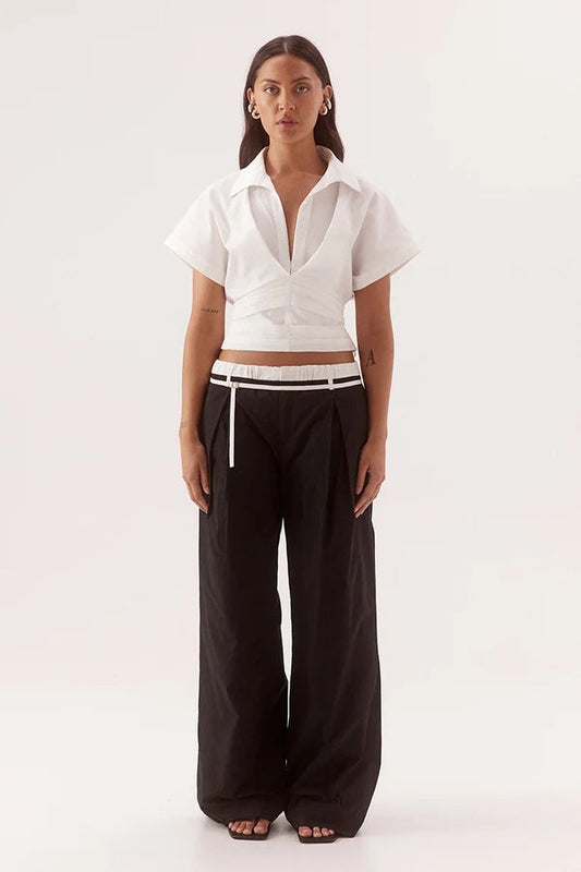 Lyra Crop Shirt - Chalk Sovere